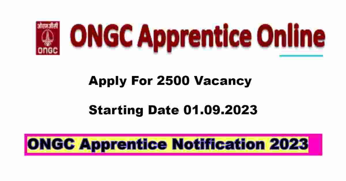 ONGC Apprentice Notification 2023