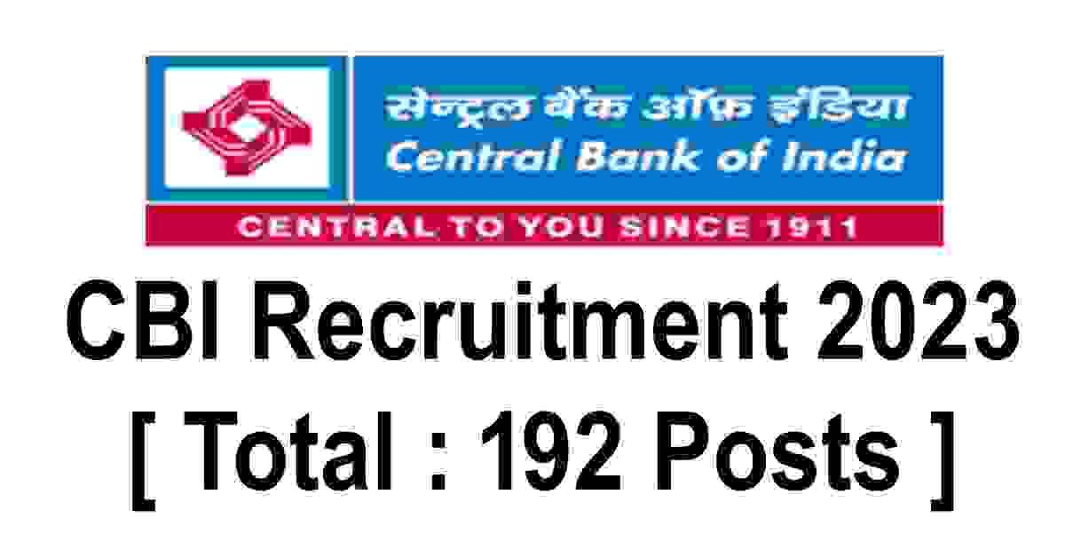 CBI Recruitment 2023