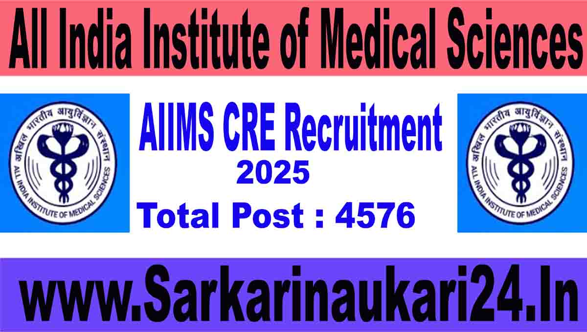 AIIMS CRE Recruitment 2025