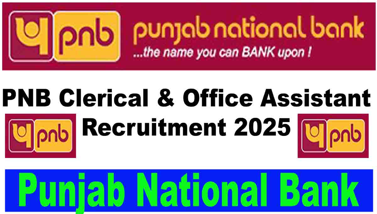 PNB Clerical & Office Assistant Recruitment 2025 Apply Online