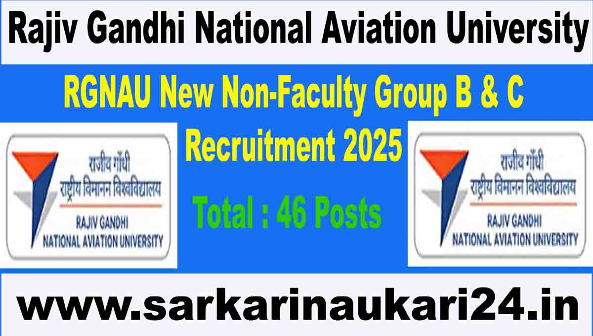 RGNAU New Non-Faculty Group B & C Recruitment 2025