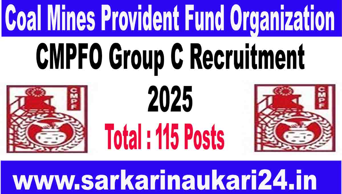 CMPFO Group C Recruitment 2025