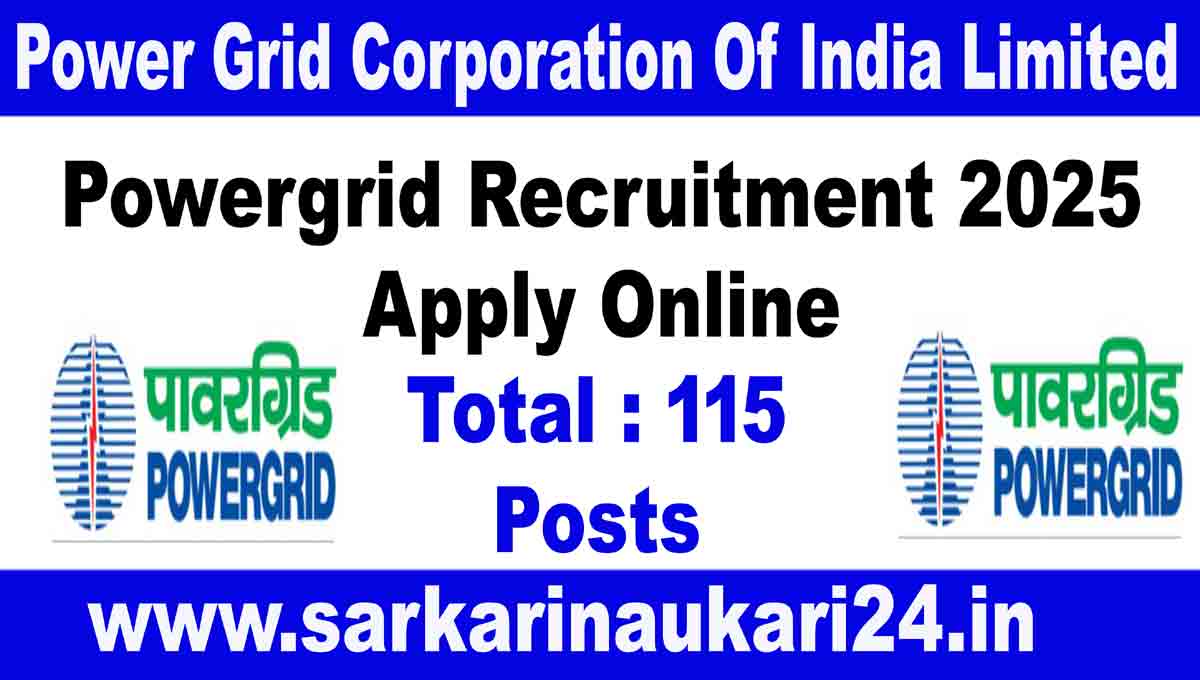 Powergrid Recruitment 2025 Apply Online
