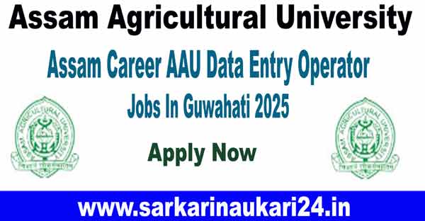 Assam Career AAU Data Entry Operator Jobs In Guwahati 2025! Apply Now
