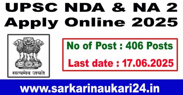 UPSC NDA & NA 2 Apply Online 2025