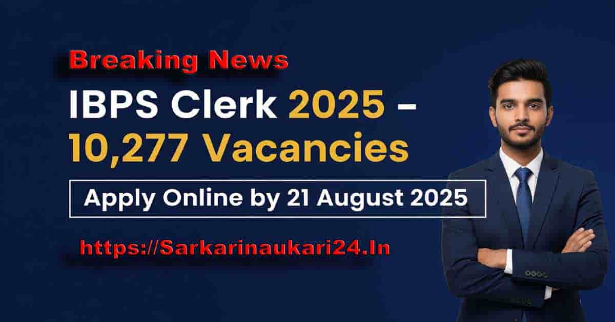 IBPS Clerk 2025 Vacancy