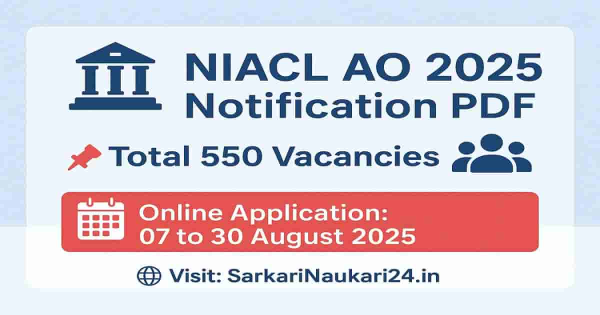 NIACL AO 2025 Notification PDF