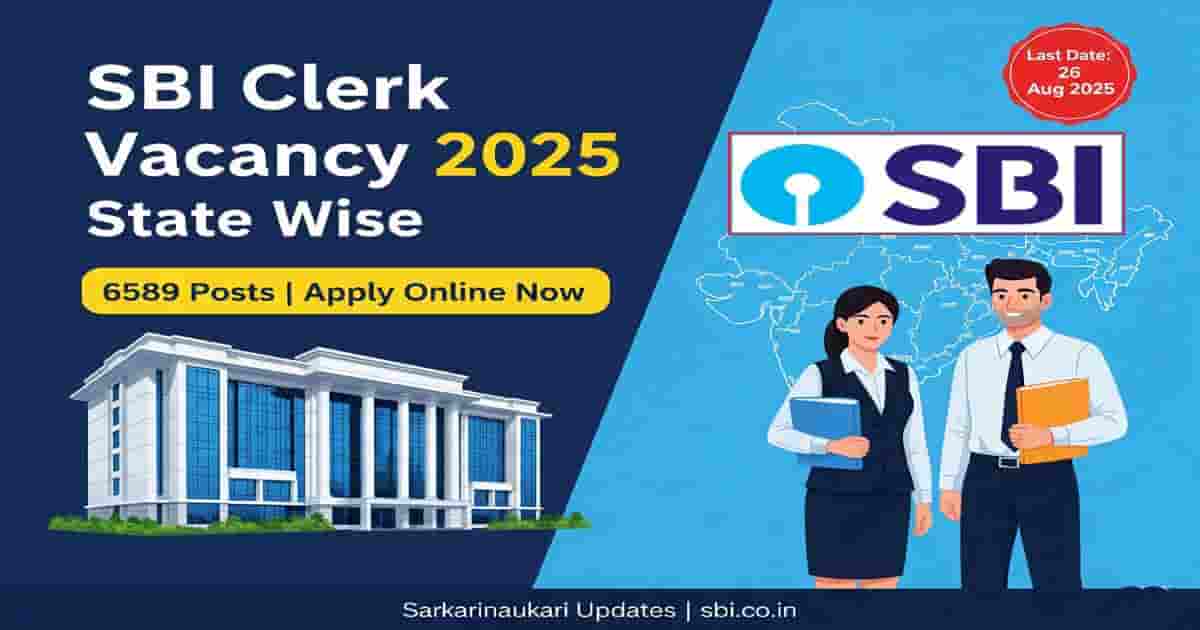 SBI Clerk Vacancy 2025 State Wise