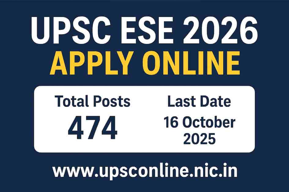 UPSC ESE 2026 Apply Online